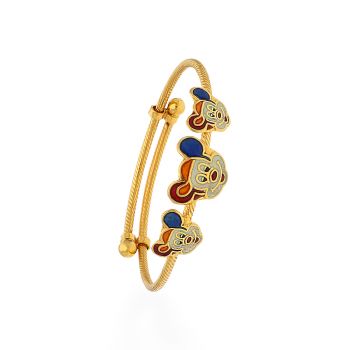 Mickey Mouse Enamel Gold Bangle For Kids