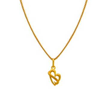 22K Heart-shaped Pendant 