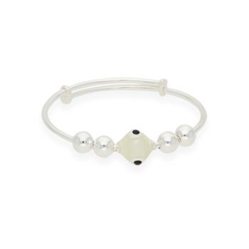 Beautiful Silver Evil Eye Kadas For Kids