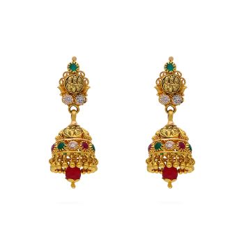 Gold Jhumki Earrings