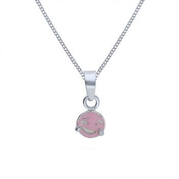 Laughing Emoji Silver Pendant