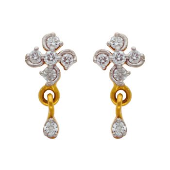Exquisite 18K Diamond Earrings – A Touch of Timeless Elegance