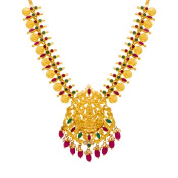 Traditional Lakshmi 22KT Gold Necklace