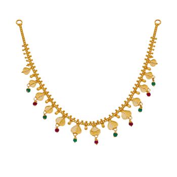 22Kt Fancy Short Gold Necklace