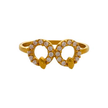 Fancy Light Weight Ring With Signity Stones - Naina Collection