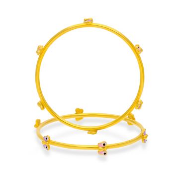 Butter Fly Enamel Gold Bangles For Kids