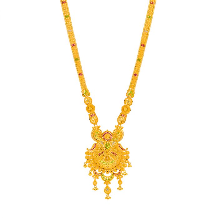 South Indian Jewellery now buy Online Traditional Long Gold Haram