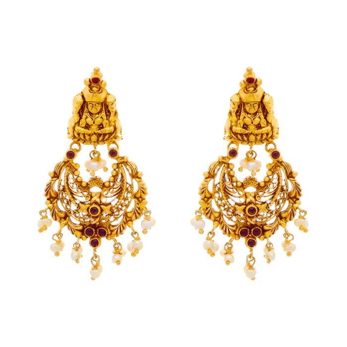 Indian Jewelry - Indian Earrings - Temple Earrings - Chandbali Earring –  Avya Collections